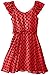 ZUNIE Girl's 7-16 Chiffon Ruffle Neck Dot Dress
