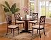 5pc Contemporary Style Round Pedestal Dining Table & Chair Set