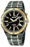 Seiko Men's SKA366 Kinetic Black Ion Watch