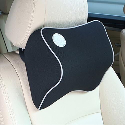 Superisun Space Memory Foam Headrest Pad Pillow Head Neck Rest Cushion for Vehicle Car Seat Space, Black