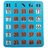 Easy Read Finger Tip Bingo Card Blue