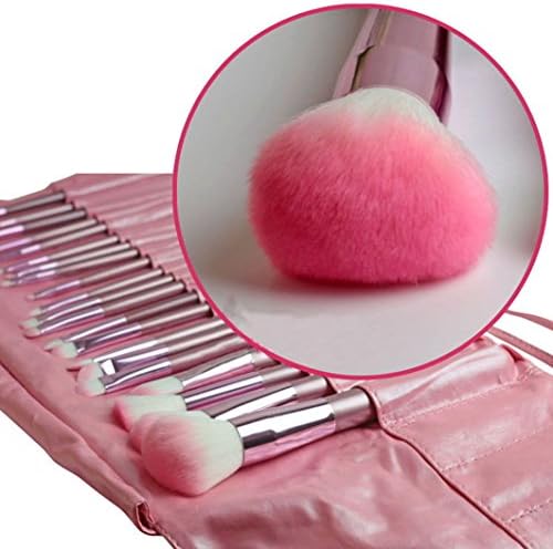 Emylike makeup Brushes- Professional Studio Quality 22 Piece Natural Cosmetic Makeup Brush Brushes Set Kit with Pouch Case Bag (Pink)