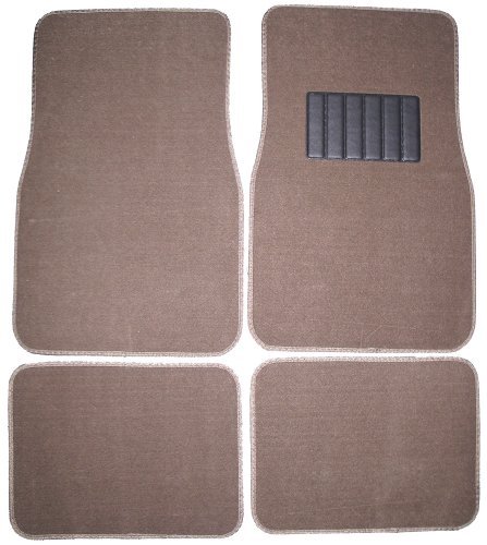 mats for vans:Front and Rear Carpet Car Truck SUV Floor Mats - Dark Beige Images