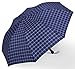 Plemo Classic Blue Automatic Folding Travel Umbrella 46 Inch Diameter, Blue