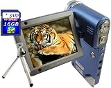 SVP HDDV-2600-Bu 12MP Max. Multi-Functional Camcorder with Rare 3.0 Inch Huge Flip LCD! (16GB SDHC Memory Card  Tripod Included)