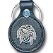 Small Leather & Pewter Key Ring - Wolf & Dream Catcher - Small Leather & Pewter Key Ring Image