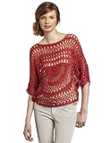 Willow & Clay Women’s Crochet Sweater, Antique Red, Medium