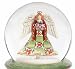 Jim Shore Angel with Present Musical Waterball Angel Greets With Anthem Sweet