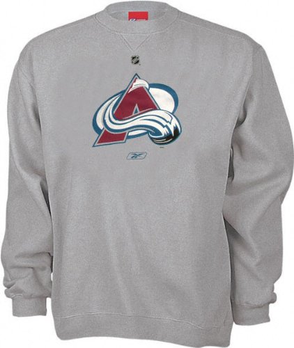 Buy Colorado Avalanche -Grey- Primary Logo Crewneck Sweatshirt
