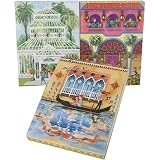 Venetian Gondola, Hacienda Fountain and White Conservatory Assortment Houses and Homes Adorable Magnetic Mini Purse Notepads