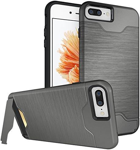 Vomocase (2016 New Explosion models) iPhone 7 Plus Case/PRO,Slim Card Solt Case Brushed Cover PC+TPU Hard Back Skin for iPhone 7 Plus Armor Protective shell Case (Gray)