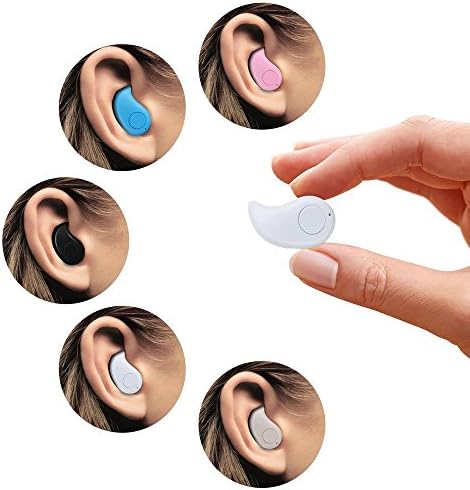 Skylarking® 2015 New Style Supper Smallest Mini Wireless Bluetooth Mic Handsfree Invisible In-Ear Headset Headphone Earphone Earbud for Running Exercise Sports Gym Car Business (White)
