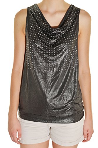 Banana USA Sexy Shimmer Club Tank (Dk Silver, Medium)