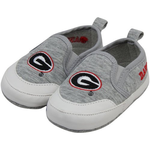 Georgia Bulldogs Infant Ash Pre-Walk Shoes (2)