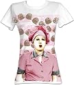 I Love Lucy Chef Stripes White Juniors/Ladies T-Shirt Tee
