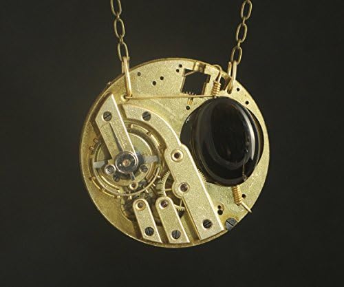 Black Agate and Watchwork Necklace 31585-BB