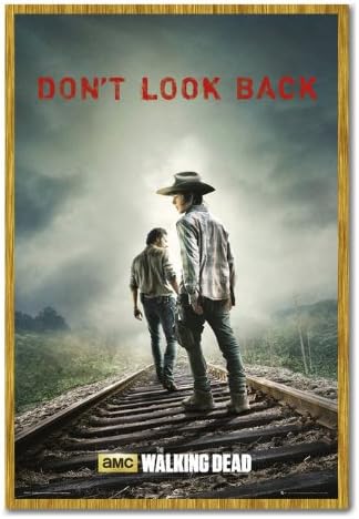 The Walking Dead Don't Look Back Poster Cork Pin Memo Board Oak Framed - 96.5 x 66 cms (Approx 38 x 26 inches)