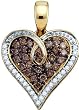 0.51CTW DIAMOND HEART PENDANT