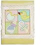 Baby Photo Album for 24 4x6 pictures, yellow fabric cover, white slip-in pockets; great gift!