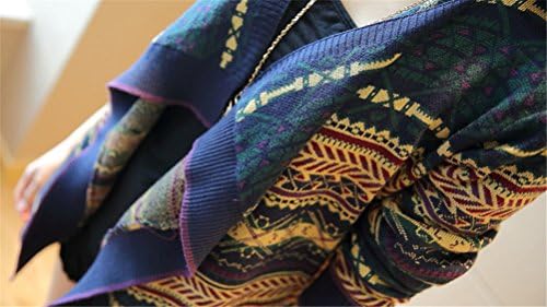 Womens Sexy National Wind Irregular Colorful Slim Knitting Cardigan Sweater Coat