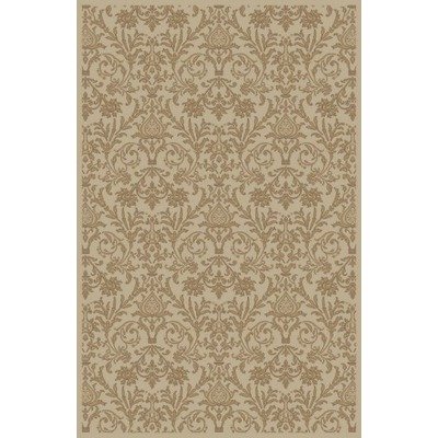 Gem Damask Ivory Rug Size: 5'3