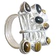 Buy Ring Sterling Silver Tiger's-Eye Gemstone Jewelry (rng225)