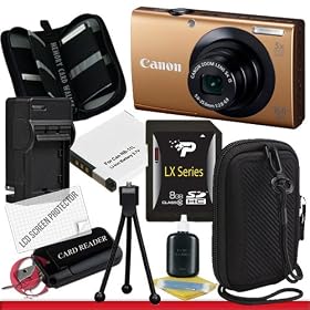 Canon PowerShot A3400 IS (Gold) 16.0 MP Digital Camera with 5x Optical Image Stabilized Zoom Package 3
