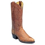 Mens Tony Lama 13 Smooth Ostrich Pull On Western Boots by Tony Lama