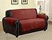 Quilted Microfiber Pet Dog Couch Sofa Furniture Protector Cover, Kashi, 5 Colors, 3 Sizes (Loveseat, Burgundy)