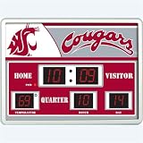 Washington State Cougars NCAA Scoreboard Clock & Thermometer (14x19)
