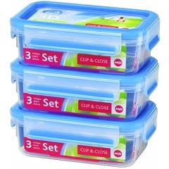 EMSA 508570 Gesunde Frische, Frischhaltedose Clip & Close 3 x 0.55 Liter 3-er Set