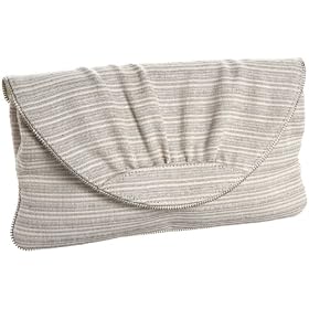 Lauren Merkin Ava Striped Canvas Clutch