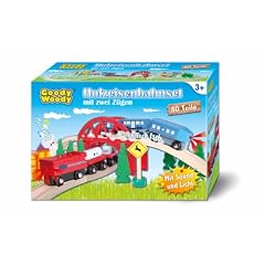 Goody Woody MC-080 - Holzeisenbahnset mit 2 Z�gen, mit Licht und Sound, 80 Teile