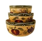 KITCHEN BOWLS, MIXING BOWLS TUSCANY FRUIT DECOR