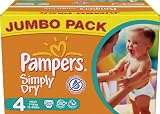Pampers - 81268026 - Simply Dry Couches - Taille 4 Maxi - Jumbopack 2 X 40 Couches - lot de 2 (160 couches)