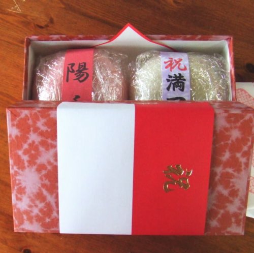 【一升餅・一升もち（一生餅・誕生餅）紅白セット・不織布（風呂敷）付】