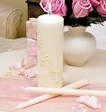 Sparkling Entwined Unity Candle Taper Set in Ivory