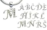 Pandora compatable charms by GlitZ JewelZ - Silver Letter M - fits pandora chamilia amp troll bracelets - we use the best quality CZ crystals - carefully hand polished and the crystals are hand set - see the menu below to choose other letters