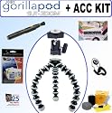 Joby GP3-01EN Gorillapod SLR-Zoom Flexible Tripod + Slik Compact Tripod Ball Head + Accessory Kit