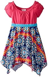 Girls General Print Cutout Polyester/Spandex/Knit  Dress
