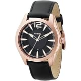 Fossil Mens Watch - Basic Black and Gold by Fossil