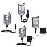 Gomadic for the PalmOne palm Tungsten W - Road Warrior Kit for the PalmOne Tungsten W includes a Car & Wall Charger AND USB cable AND Battery Extender - Gomadic Brand w/ TipExchange Technology