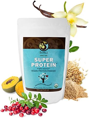 Boku Super Protein 2.0- Organic Triple Source Raw Vegan Protein (21.2 oz) 20 servings