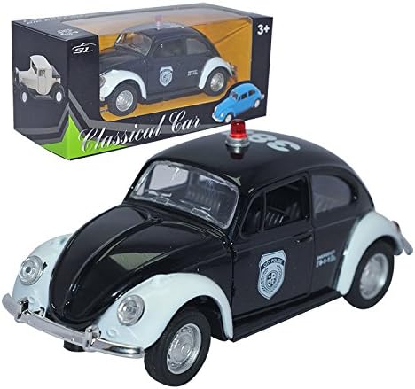 Vidatoy Toy Car Vw Beetle Police Car Pull Back Car For Kids