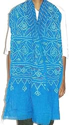 Neck Scarves Cotton Tie and Dye Clothes From India 88 x 40 inches