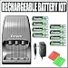 Energizer 15 Minute Battery Charger Kit With 6 Rechargeable AA and 2 AAA Batteries + Case