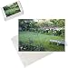 Garden Recliner Chair Jigsaw Puzzle of SUMMER WALLED GARDEN WITH PERENNIAL BORDERS a LAWN from Garden World Images