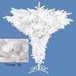 5' Crystal White Spruce Artificial Upside Down Christmas Tree - Unlit