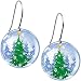 Snow Globe Holiday Tree Earrings