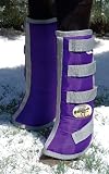 Flared Shipping Boots - 16 (Pair) Purple/Silver